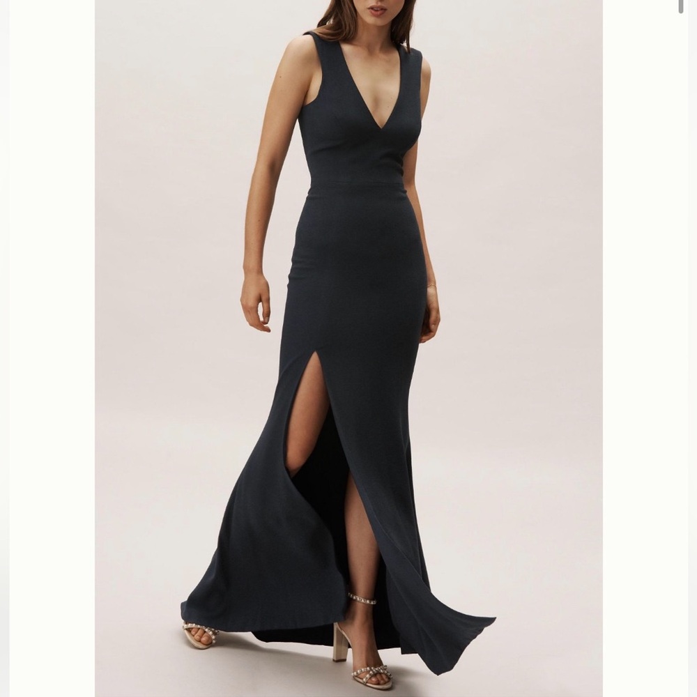 NWT Anthropologie BHLDN Full Length Dress / Gown in Midnight Blue